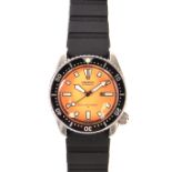 Seiko stainless steel automatic diver's watch.