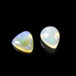 Two loose opals.