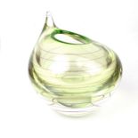 A European glass vase, probably Scandinavian or Murano