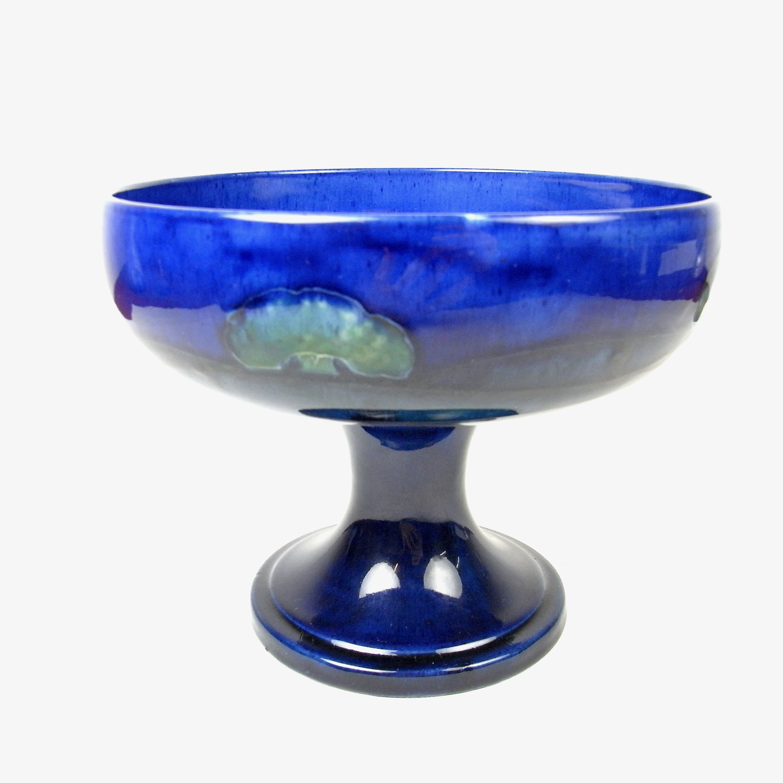 A large William Moorcroft Moonlit Blue pattern tazza, circa 1920 - Image 2 of 2