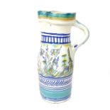 A large Italian maiolica jug, 19th century or earlier