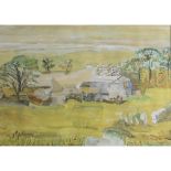 Gillies, William George 1898-1973 British AR, A Farm in early Mist