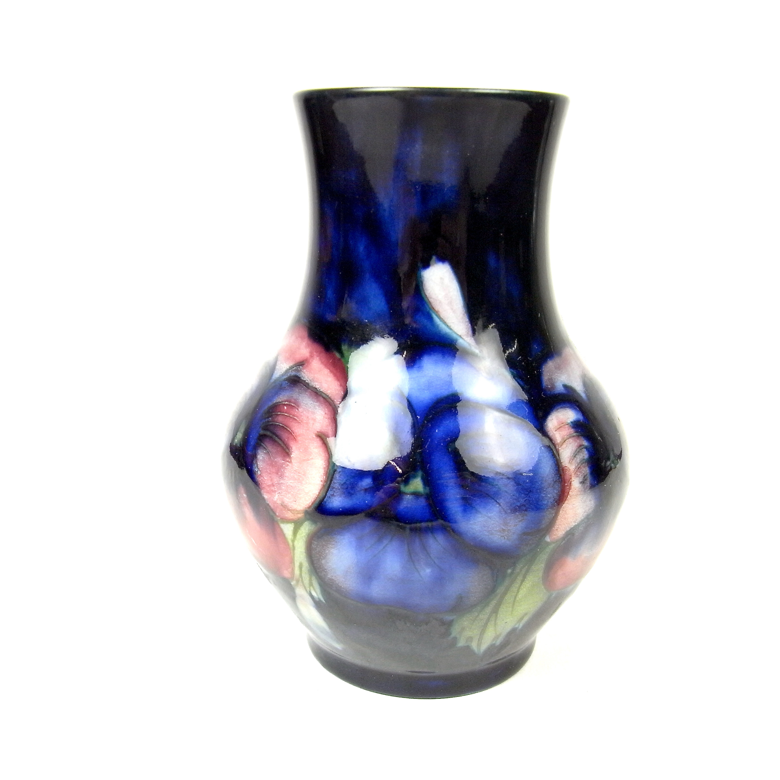 A William Moorcroft Pansy pattern vase, circa 1920s/30s