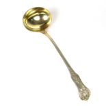 A William IV silver gilt soup ladle