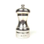 A Modern English silver pepper mill pot