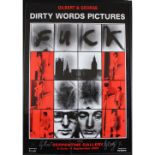 Gilbert (Prousch) and George (Passmore) b 1943 and 1942 British AR Dirty Words Pictures.