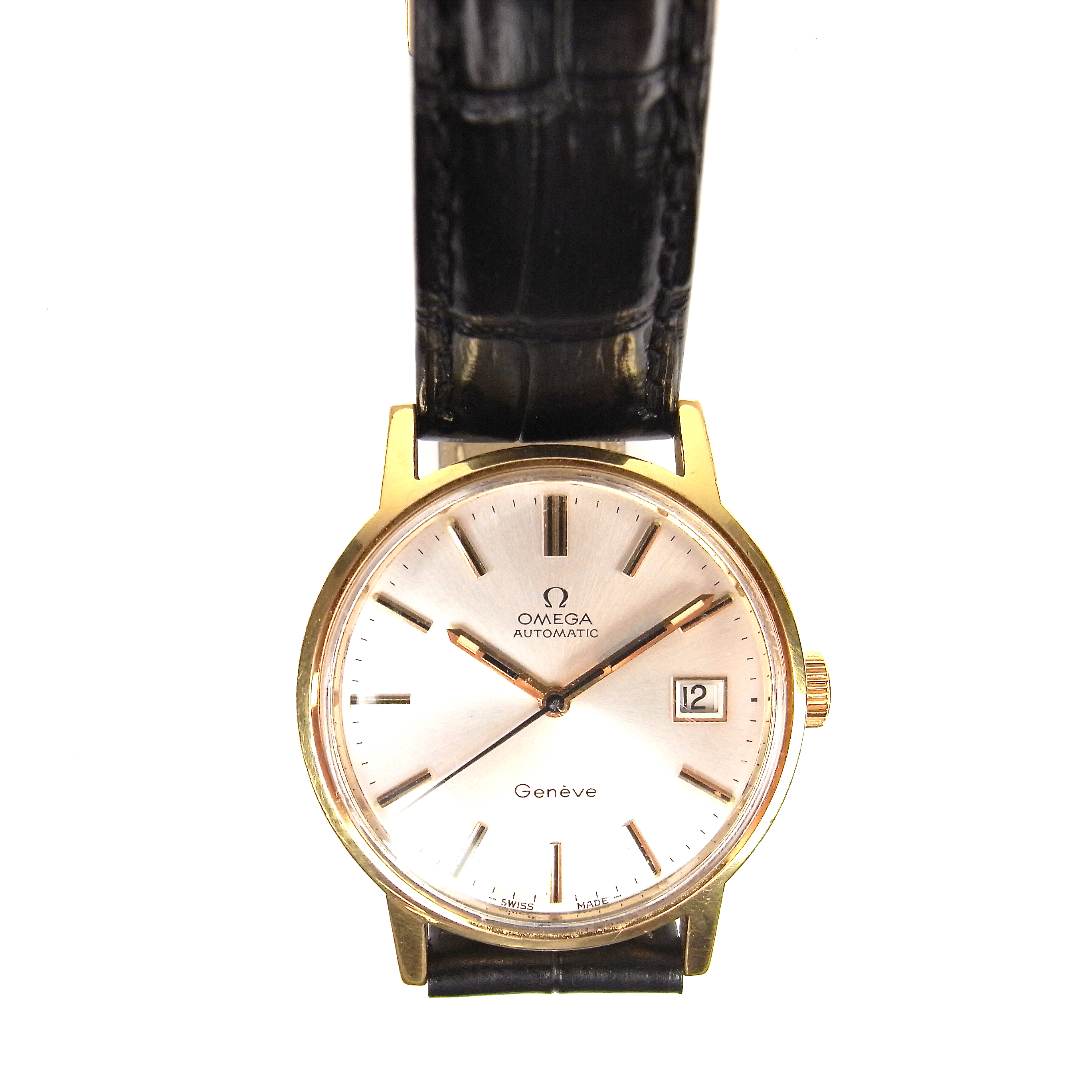 Omega Genève gold plated automatic watch.