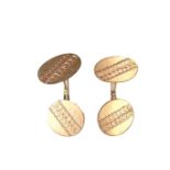 Pair of yellow gold cufflinks.