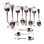 A group of Georgian and Victorian silver spoons