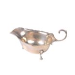 A silver sauce boat, 20th century