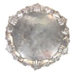 A Scottish silver salver, mid 19th century
