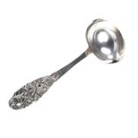 A Scandinavian silver sauce ladle