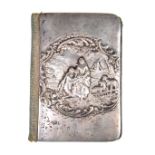 An Edwardian silver and leather wallet