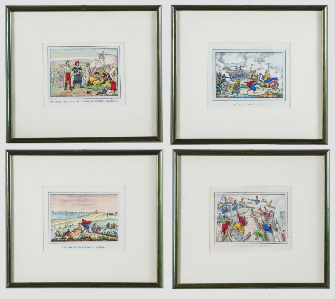 Gruppo di ventitrè stampe colorate raffiguranti “Dominazione Francese in Algeria”, metà XIX - Image 4 of 7