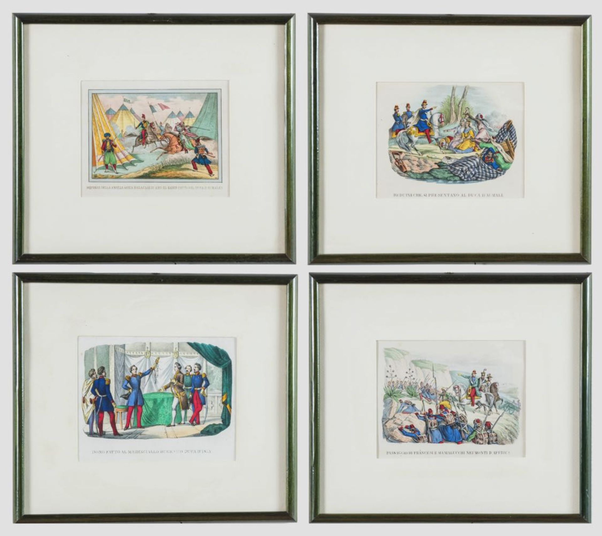 Gruppo di ventitrè stampe colorate raffiguranti “Dominazione Francese in Algeria”, metà XIX - Image 6 of 7
