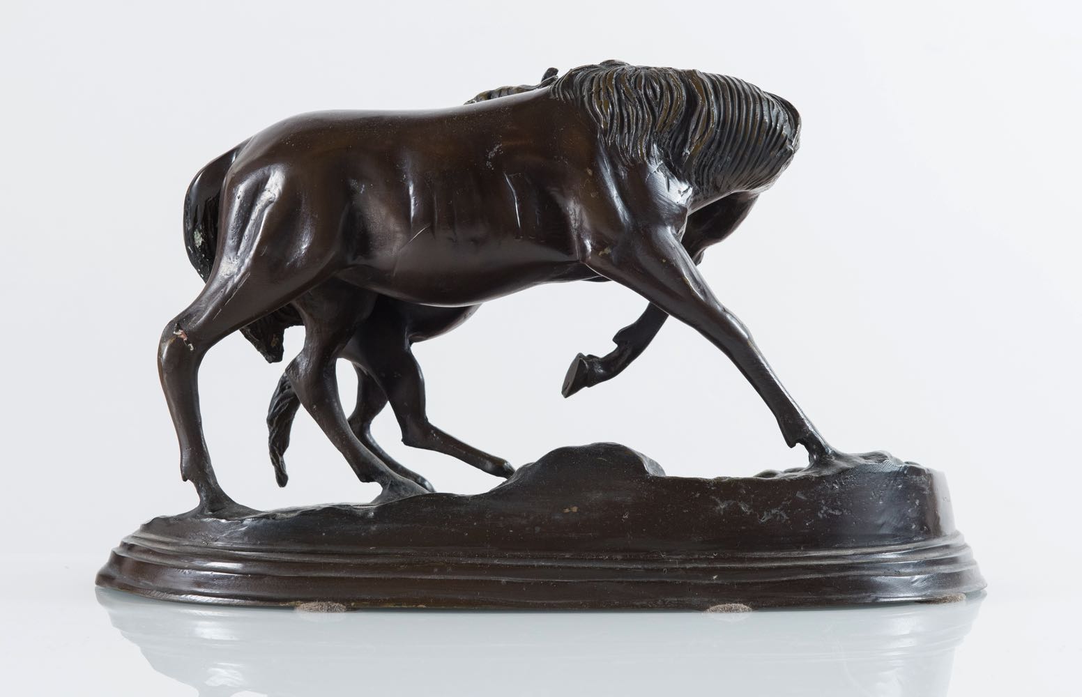 Scultura in bronzo “Due cavalli”, XIX-XX secolo. - Image 2 of 3