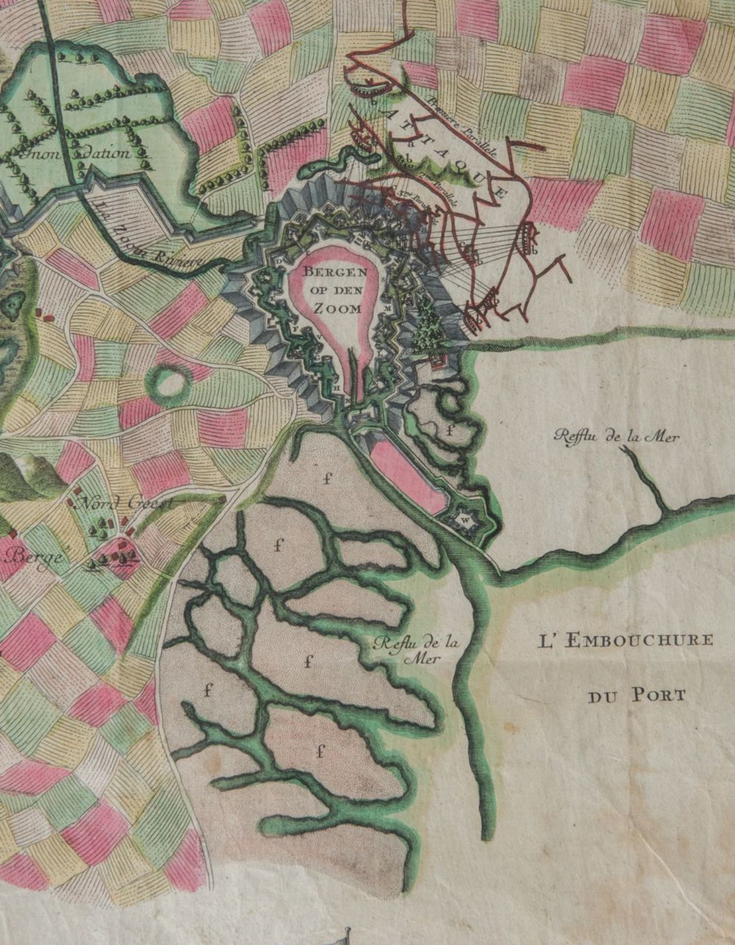 Mappa “Berguen op den Zoom”, XVIII secolo. - Image 4 of 4