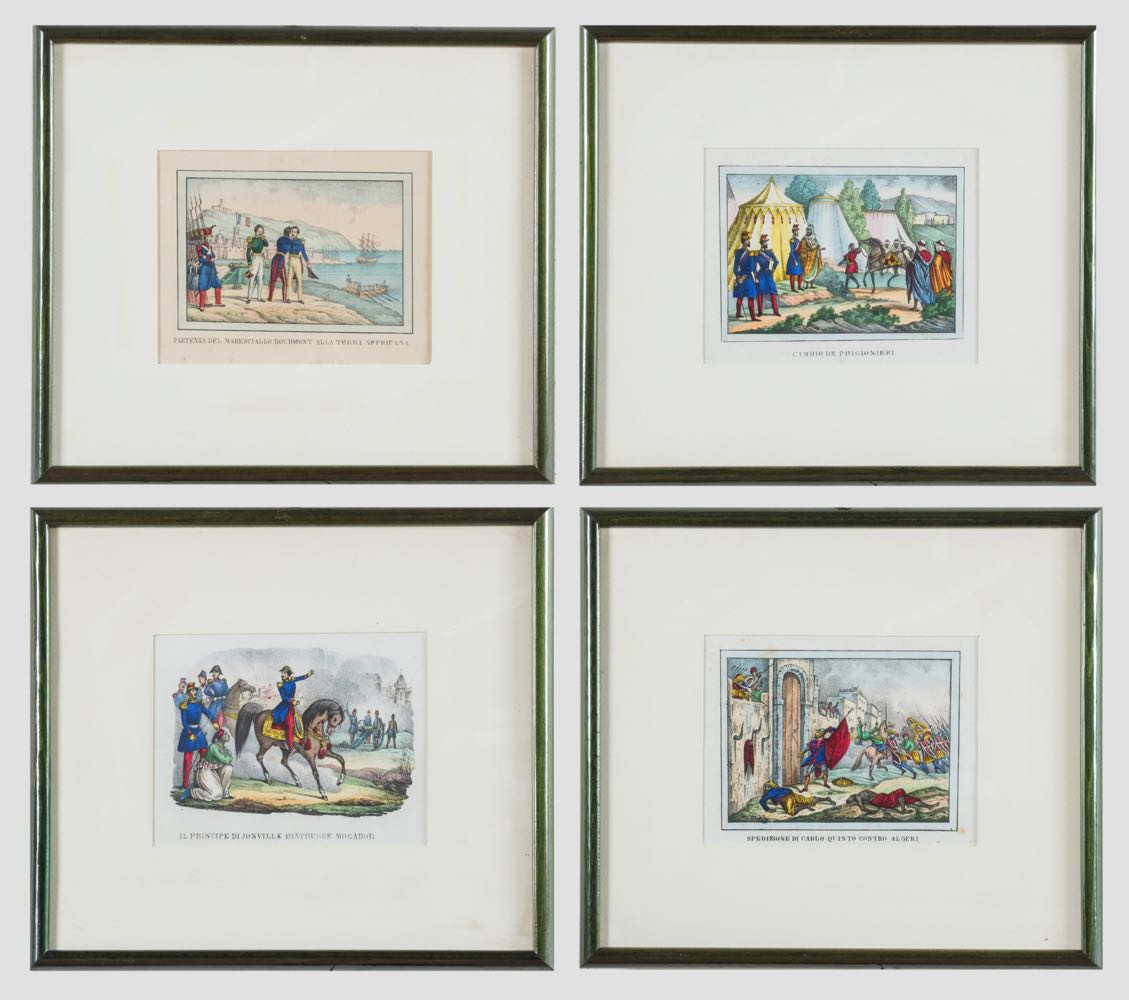 Gruppo di ventitrè stampe colorate raffiguranti “Dominazione Francese in Algeria”, metà XIX - Image 2 of 7
