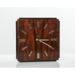 Orologio da tavolo in legno e ottone, Art Deco, Anni ‘20.
