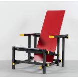 Gerrit Thomas Rietveld, Poltrona "Red and Blue", Anni ‘90.