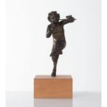 Manifattura del XIX secolo, Scultura raffigurante “Fauno danzante” in bronzo.