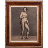 Scuola Francese del XIX secolo, “Nudo maschile”.