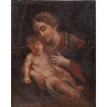 Maestro del XVII secolo, “Madonna con bambino”.