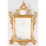 Specchiera in legno intagliato e dorato, Venezia XIX secolo.