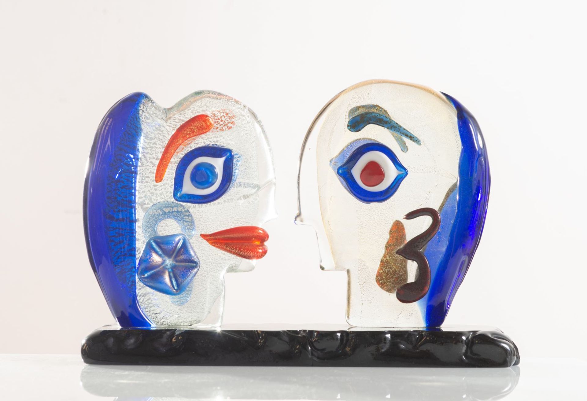 Scultura in vetro di Murano “Omaggio a Picasso”, Produzione Formia - Anni ‘90. - Bild 2 aus 2