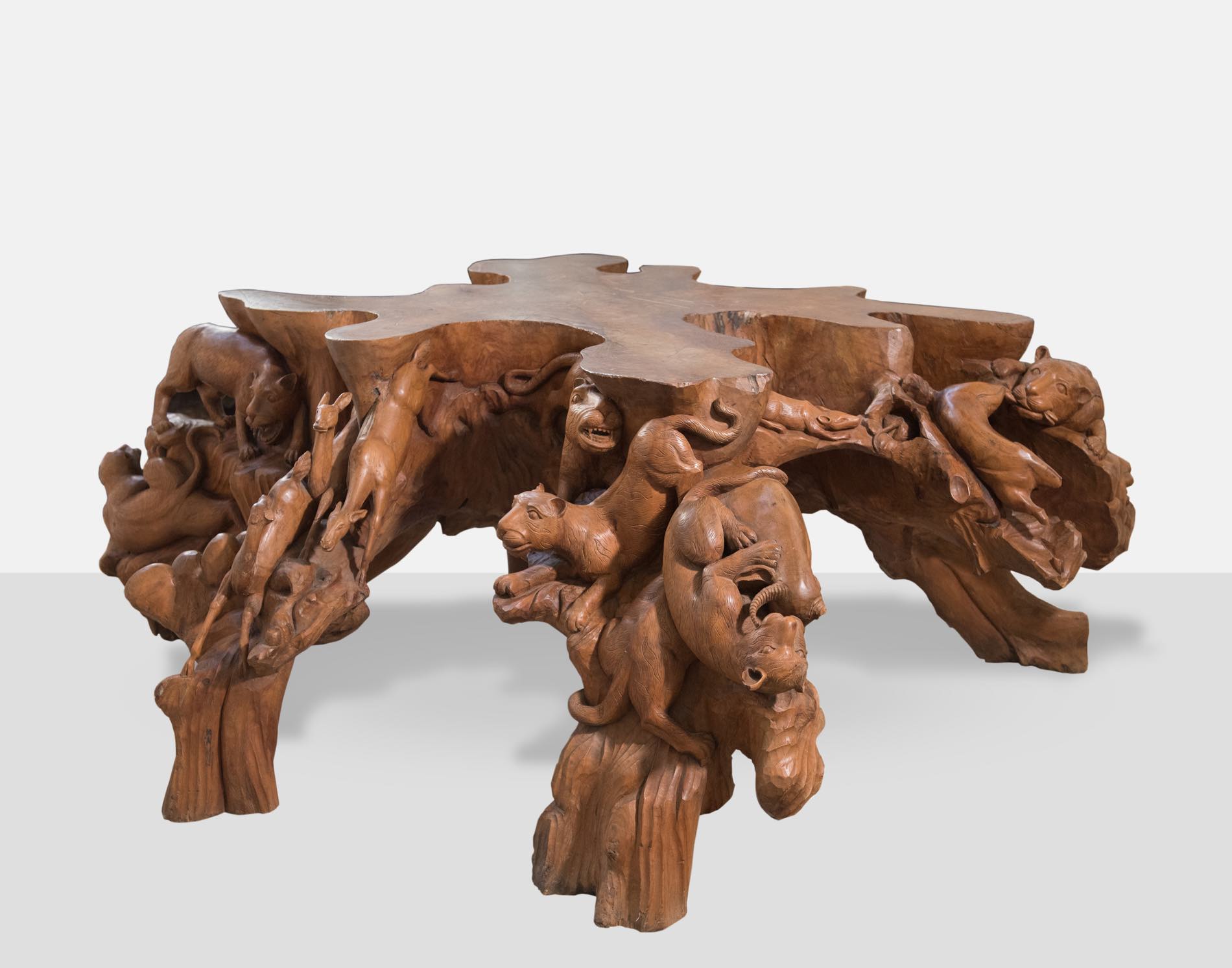 Grande tavolo in legno intagliato, Africa, Inizi del XX sec. - Image 4 of 10