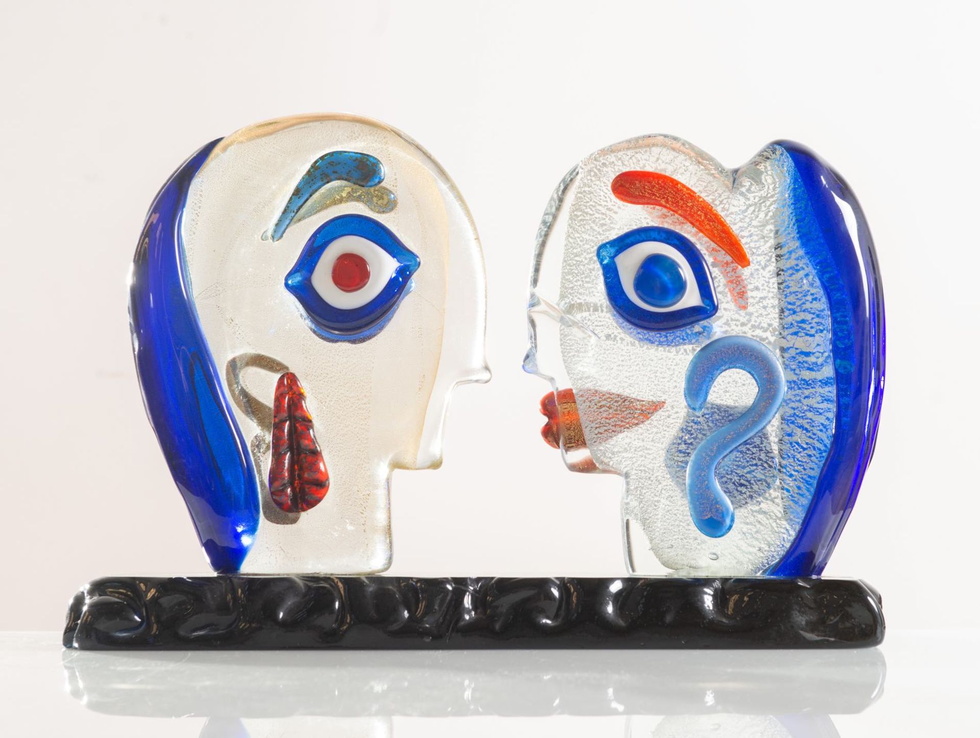 Scultura in vetro di Murano “Omaggio a Picasso”, Produzione Formia - Anni ‘90.