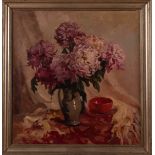 Pittore del XX secolo, “Vaso di crisantemi”.