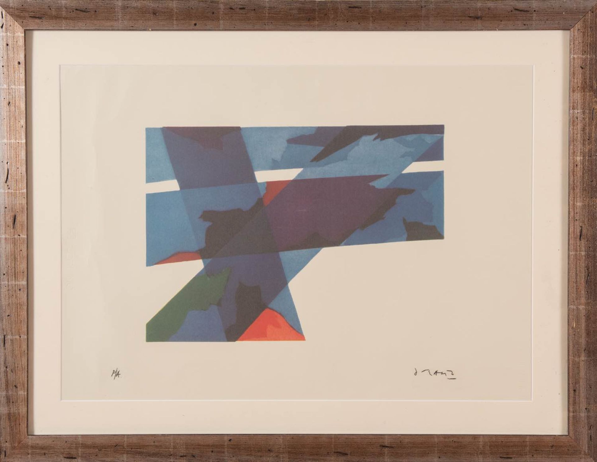 Piero Dorazio (Roma 1927 - Perugia 2005), “Composizione in blu”.