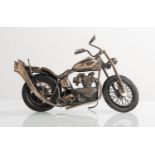 Modello di motocicletta in argento, Italia - XX secolo.