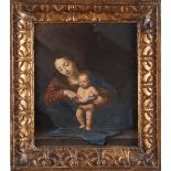 Maestro Emiliano del XVII secolo, “Madonna con bambino”.