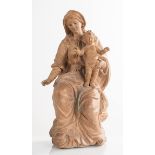 Scultura in terracotta raffigurante “Madonna con Bambino”, Italia - XVIII-XIX secolo.