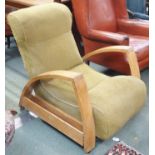 An oak framed Art Deco chair Condition Report: Available upon request