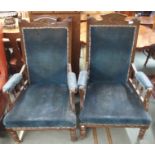 *A pair of Victorian upholstered armchairs (2) Condition Report: Available upon request