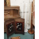 *Four standard lamps and a small two fold screen (5) Condition Report: Available upon request