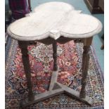 *An oak trefoil occasional table, 66cm high Condition Report: