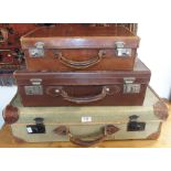 Three vintage cases and a deed box (4) Condition Report: Available upon request