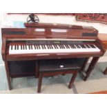 A Yamaha Clavinova CLP 280 electric piano with footstool (2) Condition Report: