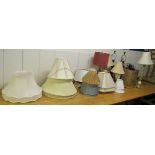 A selection of table lamps and bases Condition Report: Available upon request