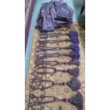 A pair of purple curtains,254cm wide x 233cm drop another matching pair 375cm wide x 230cm drop,