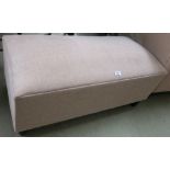 A beige footstool, 42cm high x 89cm wide x 42cm deep Condition Report: Available upon request