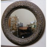 A large modern resin circular wall mirror, 120cm diameter Condition Report: Available upon request