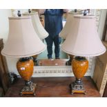 A pair of table lamps (2) Condition Report: Available upon request