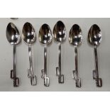 A lot comprising six silver spoons by Bertha Ingliss Edinburgh 1942 together with assorted silver