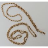 A vintage 9ct chain, with soldered on tag, a further length of the same chain has been made into a