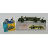 A Dinky 666 Missile Erector Vehicle, Corgi 1119 Hovercraft both in original boxes, Dinky tank